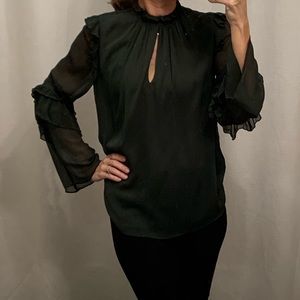 Zara Blouse in Emerald Green